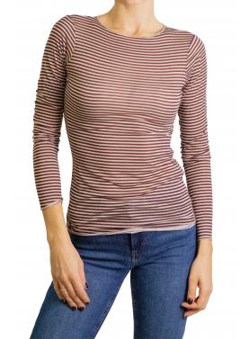 Maglia misto cashmere a righe 
